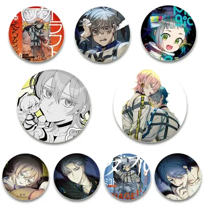 32/44/58MM Anime Cartoon Figures Milgram Pin Brooch Badge Snap-in Button Pins on Backpack Jewelry Accessories