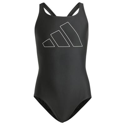 adidas - Kid's Big Bars Suit - Badeanzug Gr 116 schwarz/grau