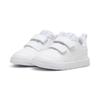 Sneaker PUMA "COURTFLEX V3 V INF", Gr. 24, weiß (puma weiß, puma weiß, silber mist), Synthetik, unifarben, sportlich, Schuhe, für Kinder