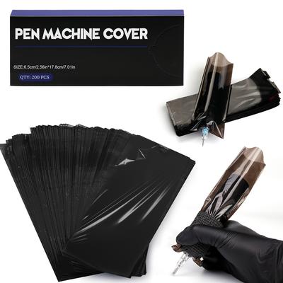 TEMU Naom 200 Tattoo Pen Sets, Pen Sets, Disposable Dust Protection Bags, Disposable Dust Covers For Machine Pens, Tattoo Pen Sets Tattoo Supplies, Hygienic And Easy-to-use Accessories Image