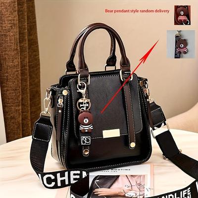 TEMU Stylish Large Capacity Women's Handbag With Advanced Sense, Versatile And Popular Single Shoulder Crossbody Bag With Wide Adjustable Strap For Simple And Fashionable Look Image