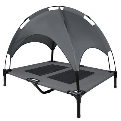 TEMU Pet Bed With Canopy, Raised Dog Bed, Dog Bed With , Fabric Dog Lounger, Breathable, Cat Bed, For Indoor And Outdoor Use Image
