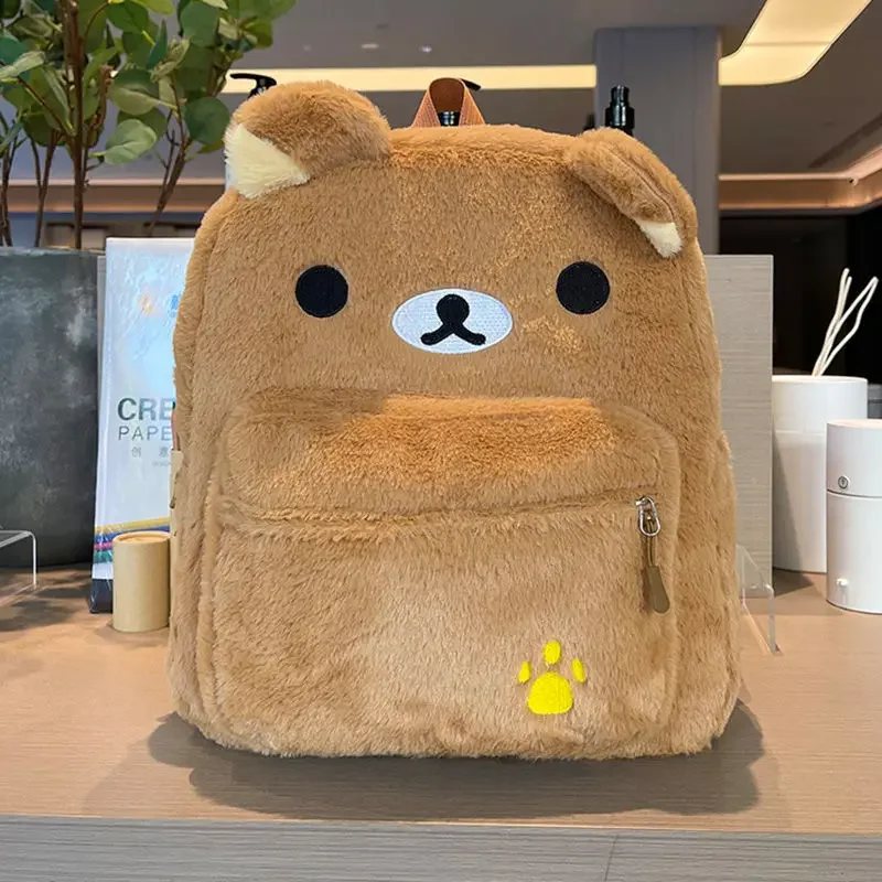 Kawaii Rilakkuma Hello Kitty Plüsch Rucksack Große Kapazität Aufbewahrungstasche Student Herbst Winter Vielseitig Mädchen Kinder Geburtstagsgeschenk