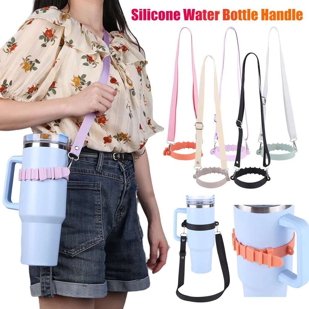Für Stanley 30oz/40oz Tasse Wasser flaschen griff mit verstellbarem Schulter gurt Wasser flaschen halter Freis prec heinrich tung Wasser flaschen träger Image