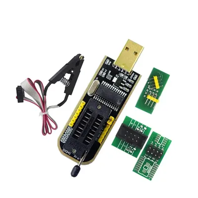 CH341A CH341 24 25 Serie EEPROM Flash BIOS USB Programmiermodul + SOIC8 SOP8 Testclip für EEPROM 93CXX / 25CXX / 24CXX Image