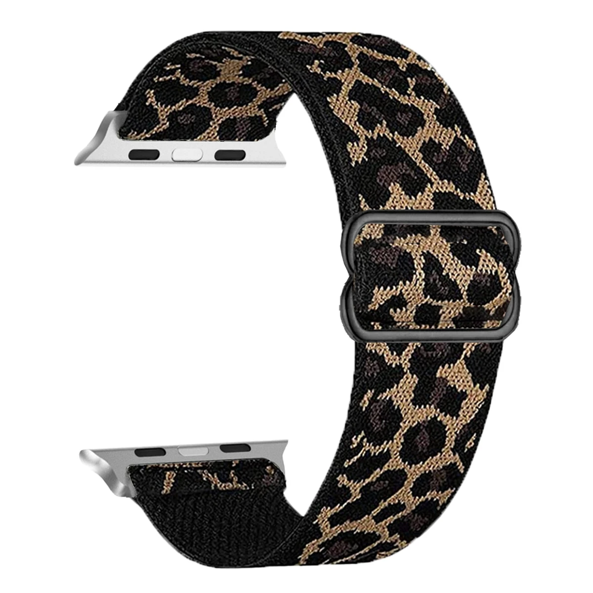Leoparden-Nylon-Elastikschlaufe für Apple Watch Band Serie 10, 42 mm, 46 mm, dehnbares Ersatzarmband für Iwatch Ultra Series9 8 7 Image