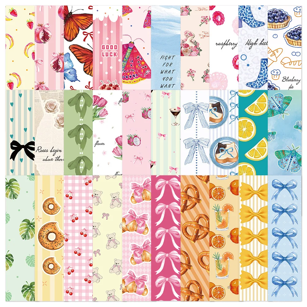 30 Stück Kokette-Lesezeichen, DIY-Lesemarker für Schüler, Schreibwaren, Lesezeichen, Karten für Lehrbücher, Bücher