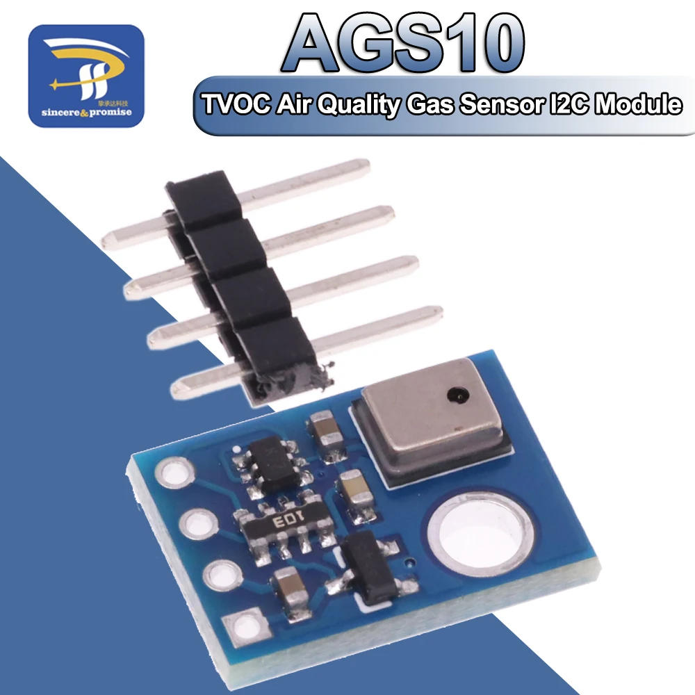 Aufrichtiger ags10 tvoc luftqualität gassen sor i2c mems ersatz für ags02ma Image