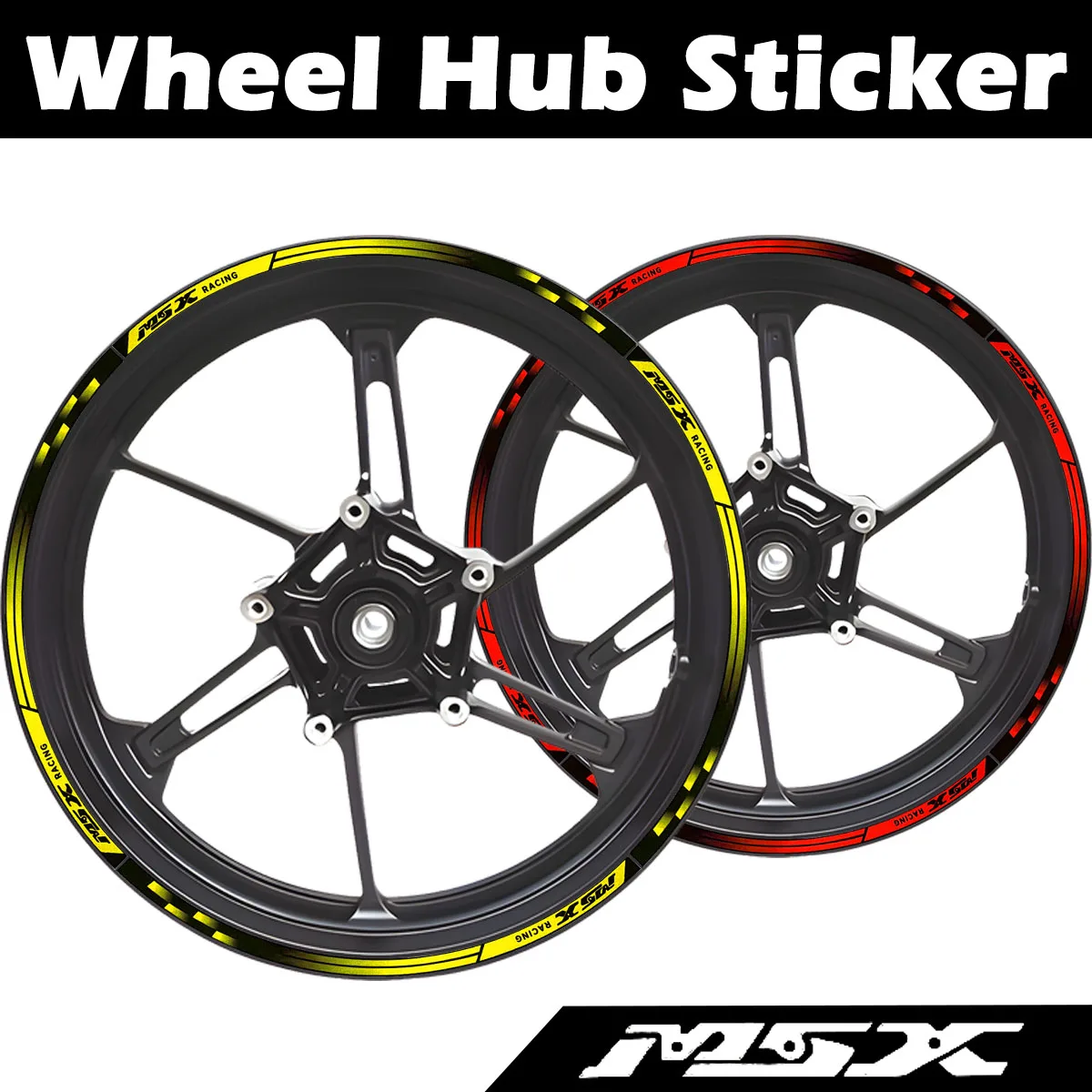 Per Honda MSX-125 MSX 125 Grom Moto Cerchione Adesivi Riflettente Mozzo Della Banda Nastro Scooter Anello Moto Bike Accessori Decal