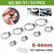 Kit fascette stringitubo in acciaio inossidabile 201 da 8 a 44mm fascette stringitubo regolabili fascette stringitubo Clip a vite senza fine 60/80/91/101 pezzi