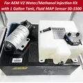 1 set per AEM 30-3300 Electronics V2 Kit iniezione acqua/metanolo Serbatoio da 1 gallone con sensore MAP fluido, prodotto negli Stati Uniti + garanzia, nuovo