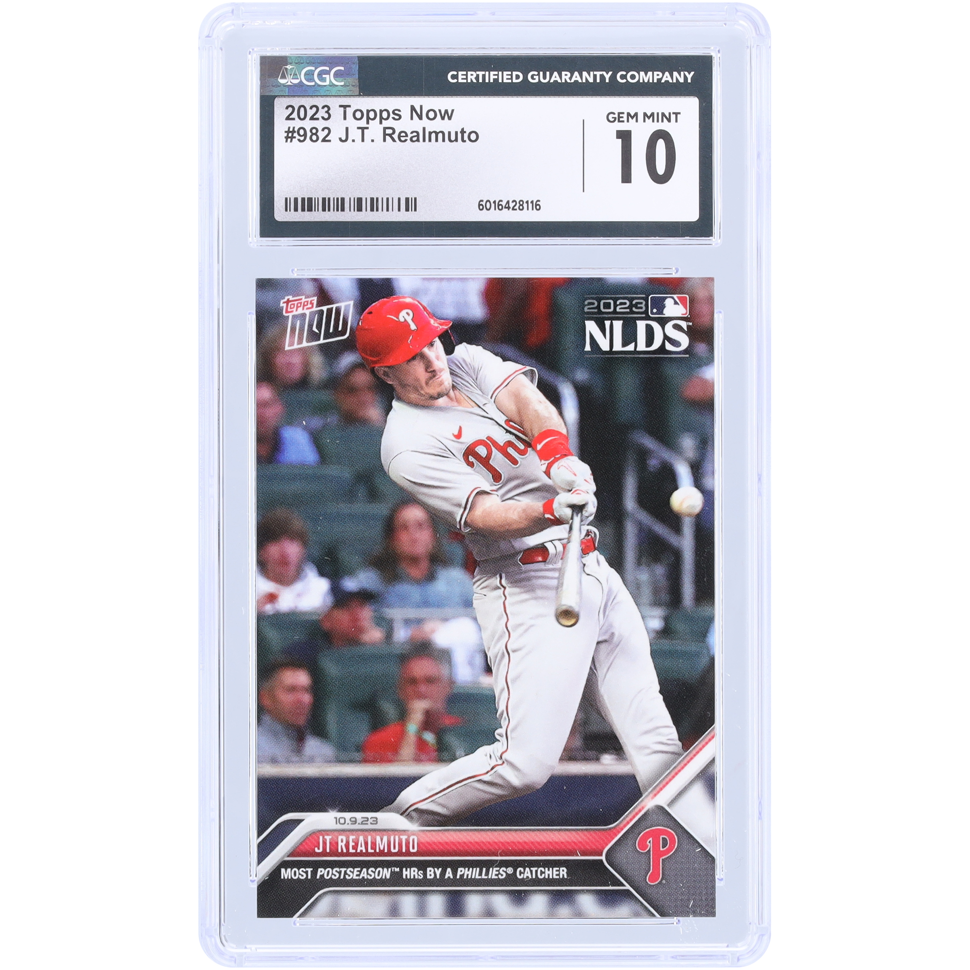 V106832 Phils J.T. Realmuto Philadelphia Phillies 2023 Topps Jetzt die meisten Postseason Homeruns eines Phillies Catchers #982 CGC authentifizierte 10er Karte J.T. Realmuto UNS TPP TRADING CARDS 45664 COLTRC CC01BB1569 #109 Image