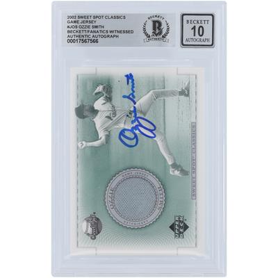 V106832 SLCard Ozzie Smith St. Louis Cardinals Autogramm 2002 Upper Deck Sweet Spot Classic Game Jersey Relic #J-OS Beckett Fanatics Zeuge authentifiziert 10 Karten Ozzie Smith AUT UPD TRADING CARDS 45666 AUTTRC CA01B00123 #4 Image