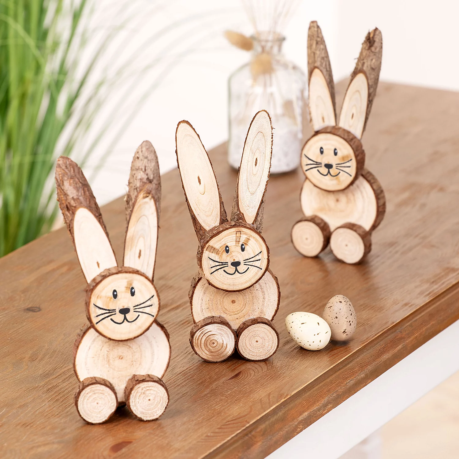 buttinette Bastel-Set Hasen, 19 cm, 3 Stück Image