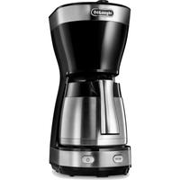 DE'LONGHI Filterkaffeemaschine ICM 16710, silber (schwarz, silber), 1,25 l, 10 Tasse(n), Kaffeemaschinen