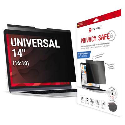 DISPLEX Displayschutzfolie "Privacy Safe Universal (magnetisch) 14 Zoll 16:10", schwarz, B:26,50cm T:40,00mm, Displayfol