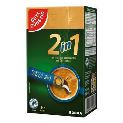 Gut und Günstig 10er-Pack Kaffeesticks »2in1« braun Image