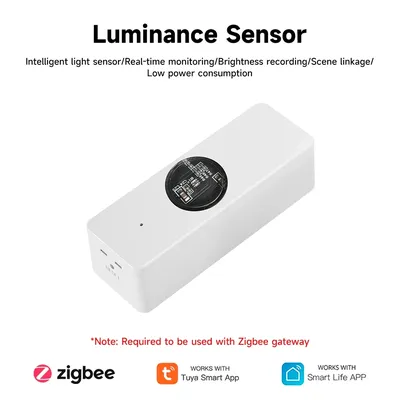 Tuya ZigBee Light Sensor Luminance Sensor Illumination Brightness Detector Home Automation with Smart Life Device Linkage