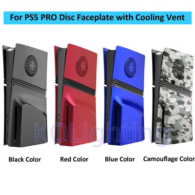 High Strength ABS Pro Cooling Vent Faceplate for PlayStation5 Pro Disc Console Replacement Matte