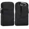 Universal For All Below 7.2 inch Mobile Phones Pouch Outdoor 3 Pockets 2 Zippers Wallet Case Belt Clip Bag For iphone Smartphone