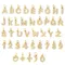 Alphabet Initial Pendant 26 Letter Charms Necklace And Bracelet Set Stainless Steel Star Moon Charm DIY Bracelets Keychain
