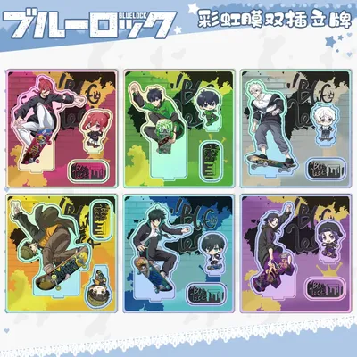15cm Anime BLUE LOCK Figure Stand Model Isagi Yoichi Bachira Meguru Skateboard Birthday Tabletop Decoration Christmas Gift