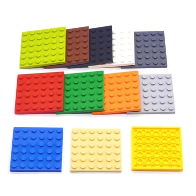 50pcs DIY Building Blocks 6x6 Dots Thin Figures Bricks 12Color Educational Creative Size Compatible