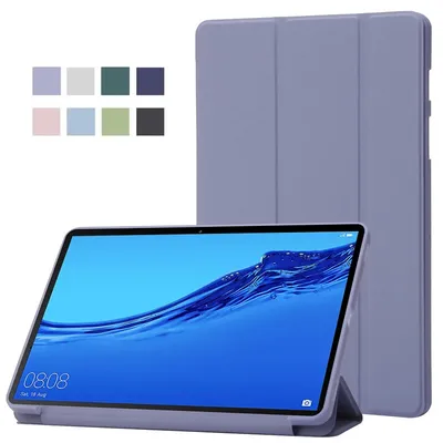 Funda For Huawei Mediapad M5 Lite 10 Case 10.1 Trifold Leather Soft Back Stand Tablet For Huawei