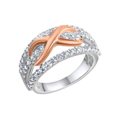 Zeeme Ring 925/- Sterling Silber Zirkonia weiß 052 (16,6) Damen Image