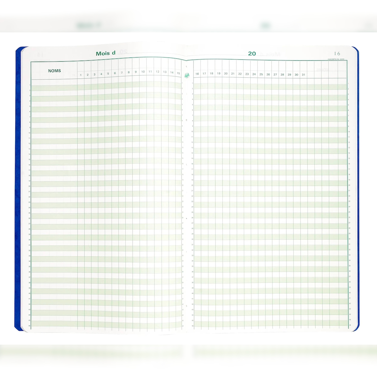 Exacompta 9340E PIQ. 4024 POINTAGE 80 PAGES - Farben sortiert Image