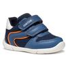 Lauflernschuh GEOX "B ZAPITO BOY", Kinder, Gr. 24, blau (blau, orange), Synthetik, Textil, casual, Schuhe, Freizeitschuh, Babyschuh, Klettschuh mit modischem Farbeinsatz