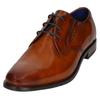 Schnürschuh BUGATTI, Herren, Gr. 46, braun (cognac used), Leder, elegant, Schuhe, Businesschuh, Abendschuh, Festtagsschuh mit seitlichem Logoemblem