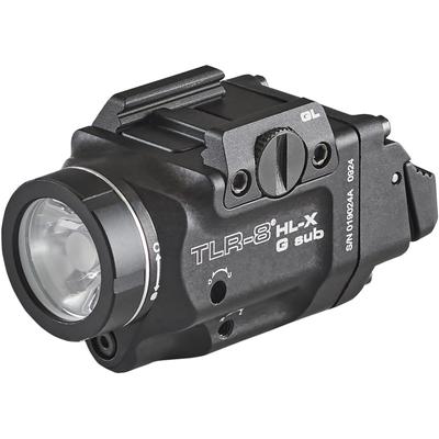 Streamlight TLR-8 HL-X G SUB USB SL-B9 Rechargeable 1000 Lumens LED Weapon Light for Glock 43X/48 Mos/43X/48 Rail w/ High And Low Switches USB-C Cord