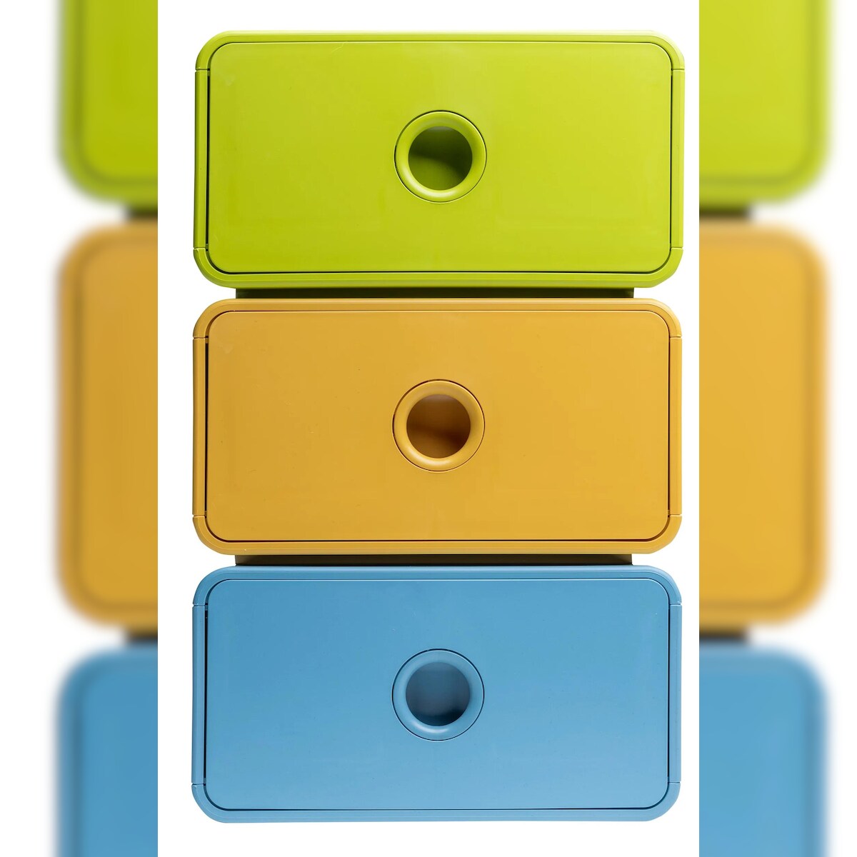 Exacompta 315909D 3x Ablagemodul Tiny Box, 1 Schublade, Kollektion Pop N'Co - Farben sortiert Image