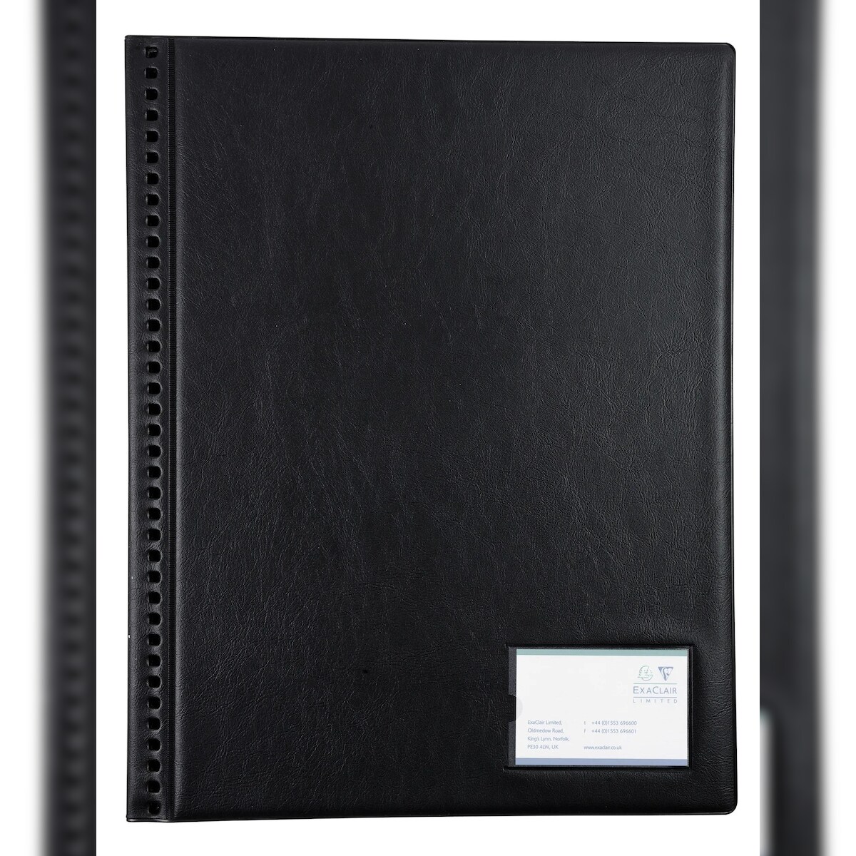 Exacompta GDB24/PZ 4x Feste Sichtmappe mit Deckel aus PVC 1,4mm, 24 Hüllen, Guildhall,für DIN A3 - Schwarz Image