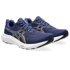 Laufschuh ASICS "GEL-CONTEND 9", Gr. 47, indigo blau, weiß, Textil, Synthetik, sportlich, Schuhe, mehr Dämpfung