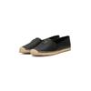 Espadrille TOMMY HILFIGER "TH LOGO LEATHER ESPADRILLE", Damen, Gr. 39, schwarz, Leder, casual, Schuhe, Sommermode, Flats, Slipper, Schlupfschuh in schmaler Form