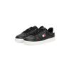 Sneaker TOMMY JEANS "TJM THE GREENWICH NEW ESS", Herren, Gr. 46, schwarz-weiß (schwarz, weiß), Leder, Textil, sportlich, Schuhe, Freizeitschuh, Halbschuh, Schnürschuh im Basekt-Style