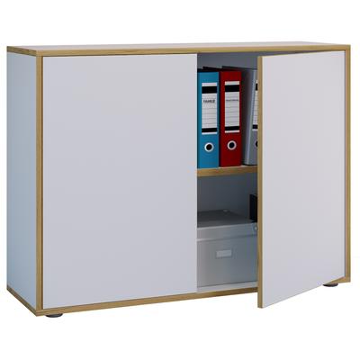 Aktenschrank VCM "Büroschrank Aktenschrank Sideboard Salia 2fach" Gr. 30, weiß, B:30cm H:74cm T:33cm, Obermaterial: 100%