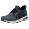 Slip-On Sneaker RIEKER, Herren, Gr. 44, blau (jeansblau, navy), Lederimitat, Textil, sportlich, Schuhe, Freizeitschuh, Halbschuh, Schlupfschuh mit gepolstertem Schaftrand