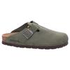 Pantoffel ROHDE "Alba", Damen, Gr. 35, grün (olivgrün), Veloursleder, used, klassisch, Schuhe, Sommerschuh, Schlappen, Hausschuh mit leichter Laufsohle, G-Weite