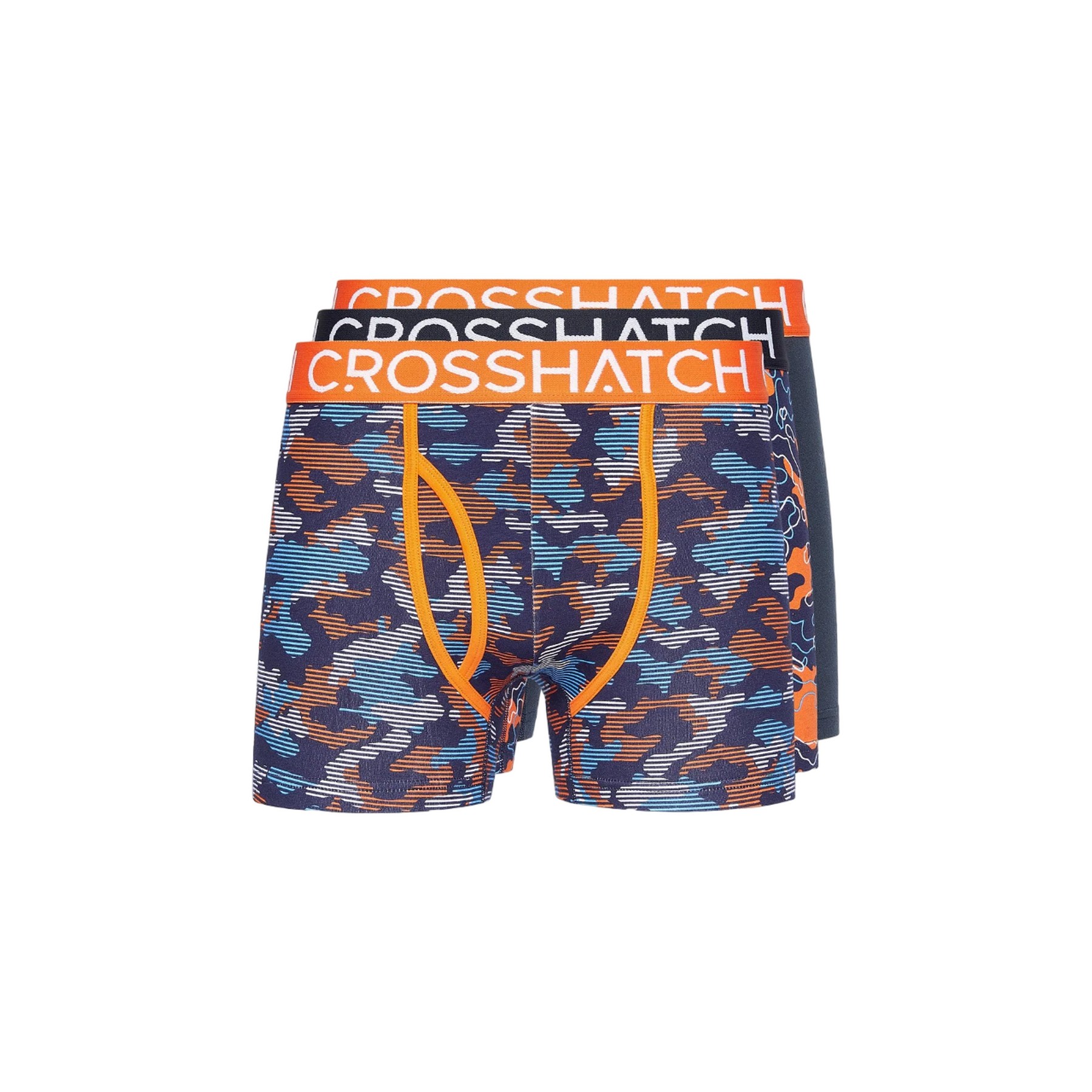 Crosshatch - "Linamo MVE" Boxershorts Offene Fliege für Herren (3er-Pack) (Orange) Image
