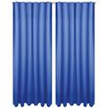 Bestlivings 2er Set Dekoschal Ellen,Universalband, inkl. Raffhalter 140 x 145 cm blau - royalblau