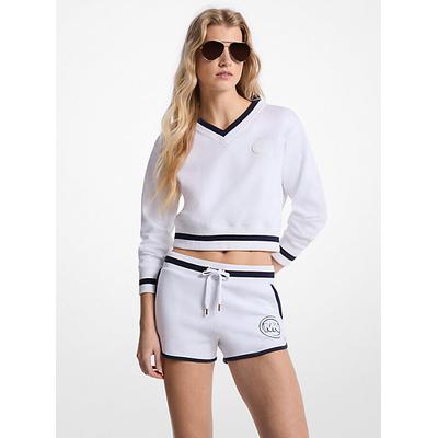 Michael Kors Cotton Blend Knit Sweater White M