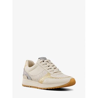 Michael Kors Andi Mixed-Media Trainer Cream 7