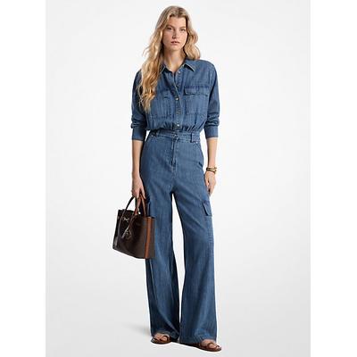 Michael Kors Chambray Jumpsuit Blue L