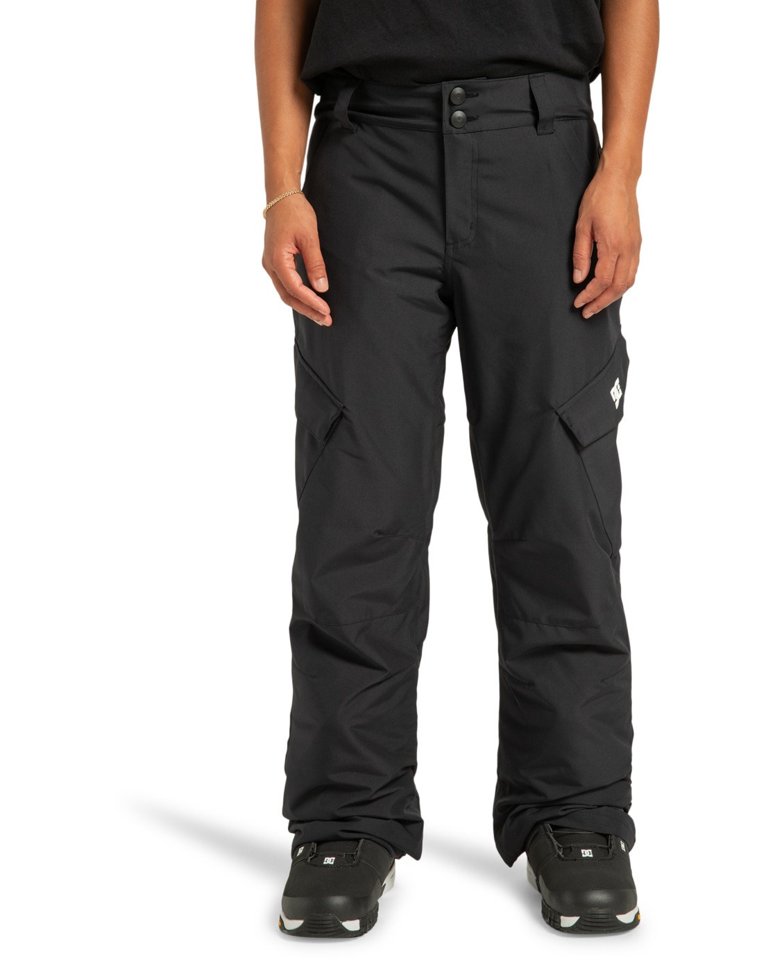 Snowboardhose DC SHOES "Nonchalant", Damen, Gr. XS, schwarz, 100% Polyester, Hosen