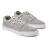 Sneaker DC SHOES "Tonik", Gr. 7(39), grau (grau, grau, weiß), Obermaterial: Leder (Kuh) / Futter: Textil / Außensohle: Gummi, Schuhe