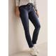 Slim-fit-Jeans CECIL "Style Toronto", Damen, Gr. 28, Länge 32, blau (dunkelblau wash), Denim/Jeans, Obermaterial: 78% Baumwolle, 20% Polyester, 2% Elasthan, casual, slim fit, Jeans, im eleganten Look