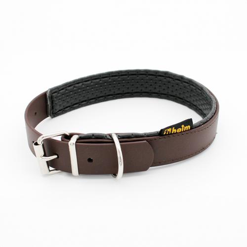 Heim Halsband weich gefüttert braun 36-44cm Halsumfang, 25mm breit Hund